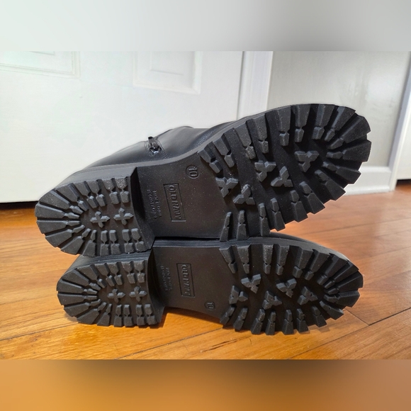 Old Navy Black tall faux Leather Boots Women Size 10 GUC - Picture 7 of 8